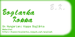 boglarka koppa business card