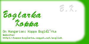 boglarka koppa business card